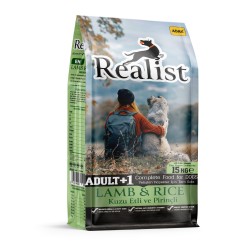 Realist - Kuzu Etli ve Pirinçli Yetişkin Köpek Maması 15 KG