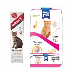 Paw Paw Yavru Tavuklu Kedi Maması 15KG + DESTEK MALT