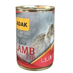 ADAK Kuzu Etli Yetişkin Kedi Maması Konserve 415Gr x 48Adet