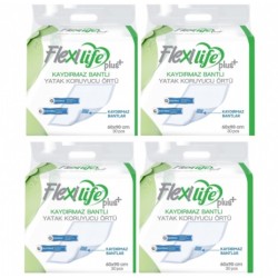 Flexi Life Plus Kaydırmaz Bantlı 60x90 cm 30'lu 4 Adet Yatak Koruyucu Örtü