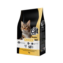 Mr. Cat Happy Sensitive Tavuklu Kedi Maması - 58% Hayvansal Protein, Hipoalerjenik | Yetişkin 5 KG