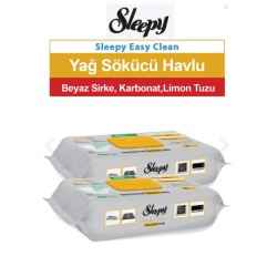 Sleepy Yüzey Temizleme Havlusu Yağ Çözücü 30'Lu x 2 Adet