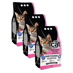 Mr. Cat Happy Bebek Pudralı Kedi Kumu 5x3 Litre