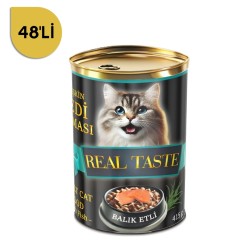 Real Taste Balık Etli Yetişkin Kedi Konservesi 415 Gr x 48 Adet