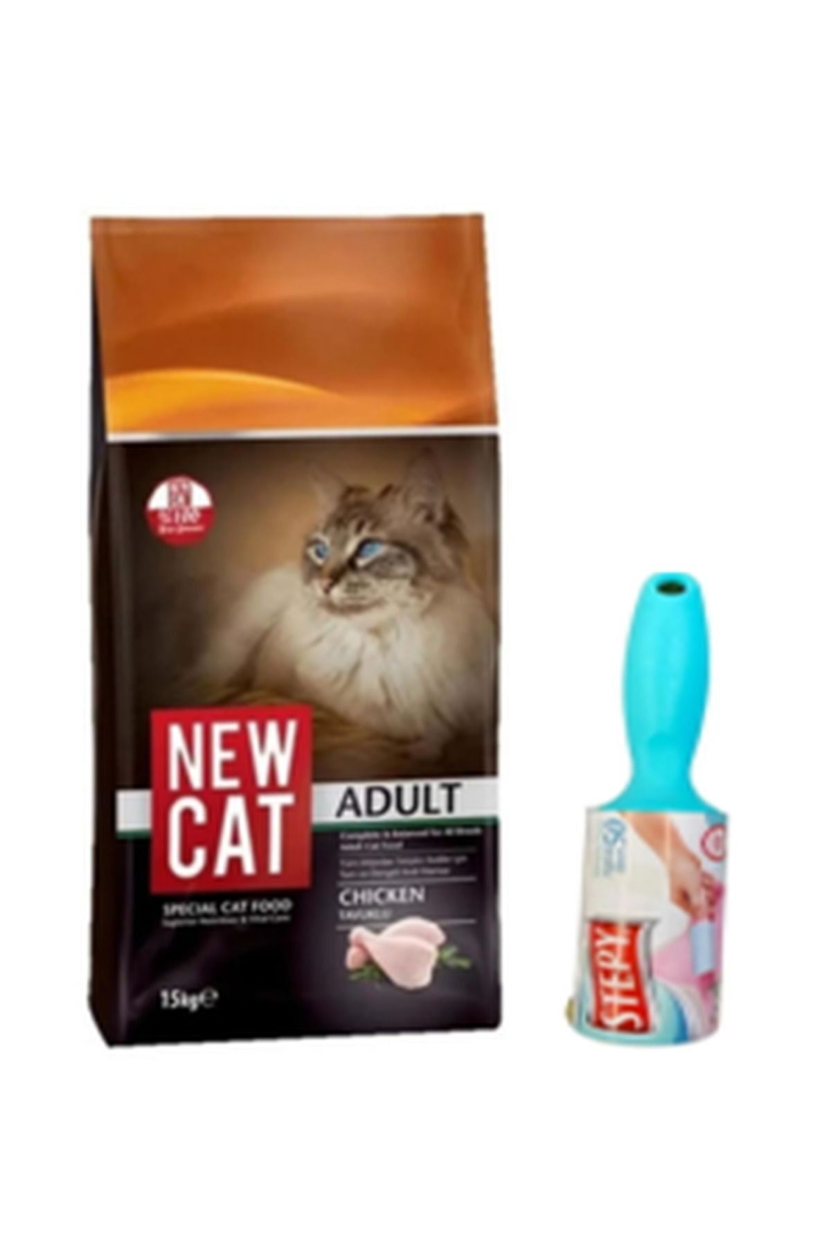 Newcat Tavuklu Yetişkin Kedi Maması 15 Kg TüyToplayıcı Rulo Hediyeli