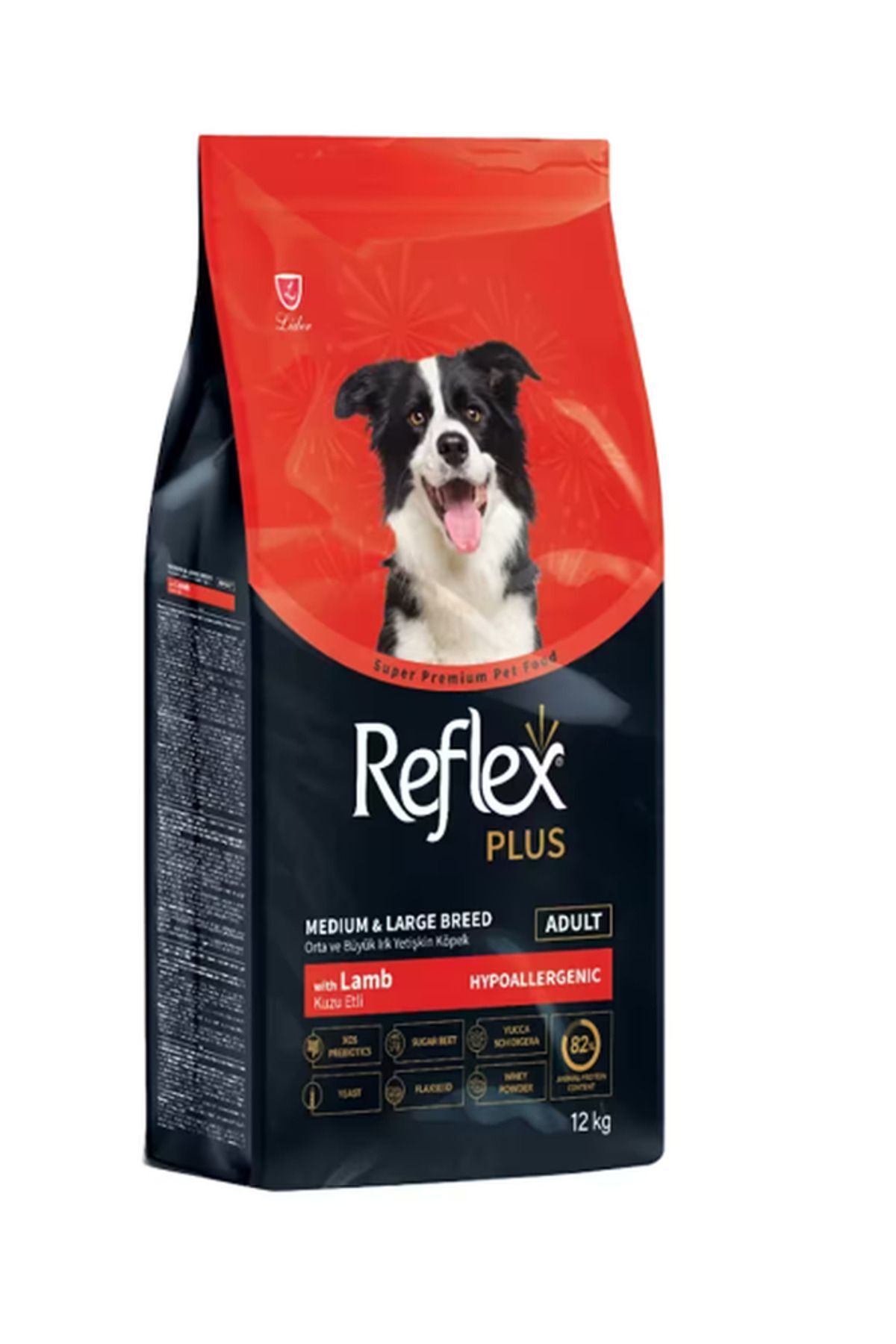 Reflex Plus Kuzu Etli Orta Ve Büyük Irk Yetişkin Köpek Maması 12 kg