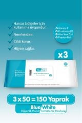 Blue White Vücut Temizleme Havlusu 150 Adet