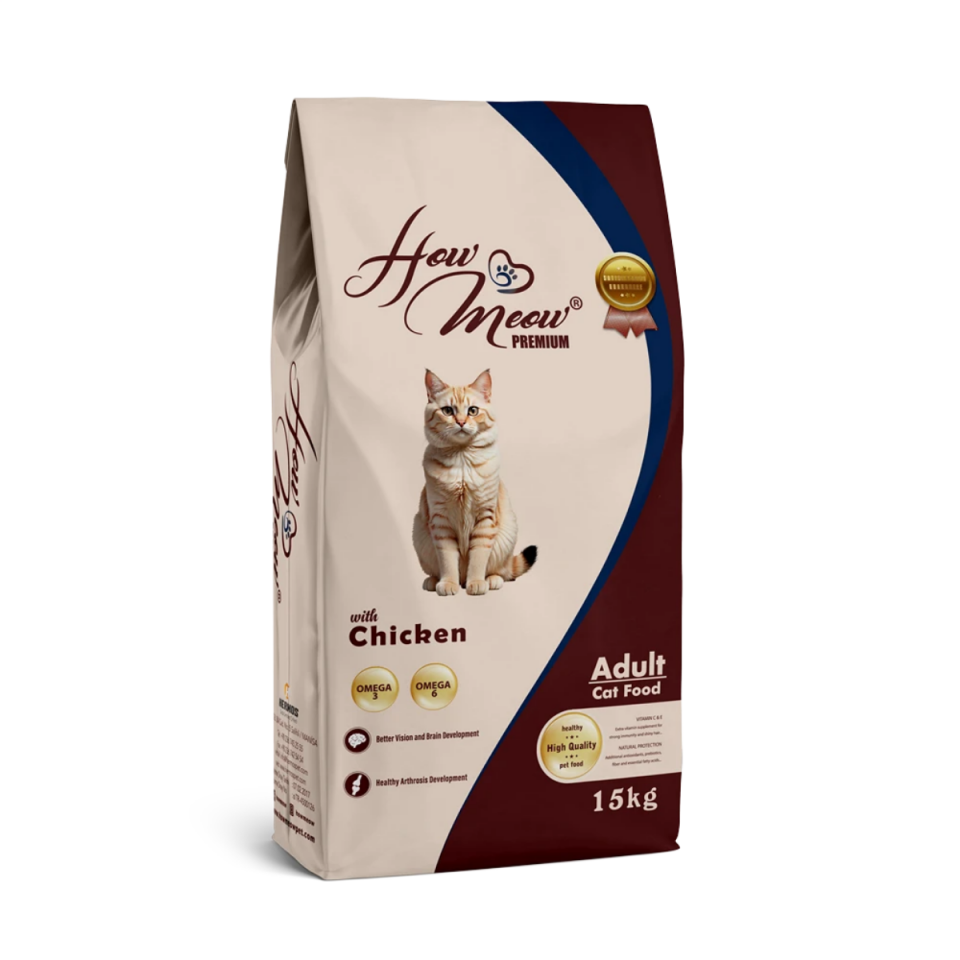 How Meow Premium Tavuklu Yetişkin Kedi Maması 15 Kg