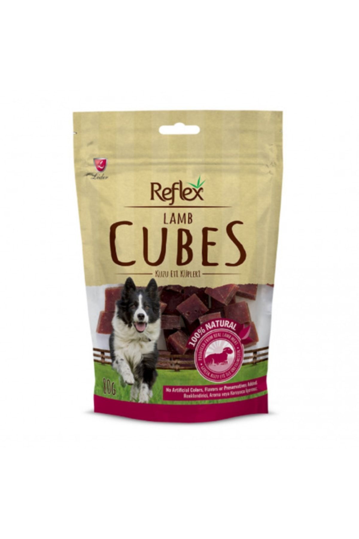 Lamb Cubes Kurutulmuş Kuzu Eti Küpleri 80 Gr