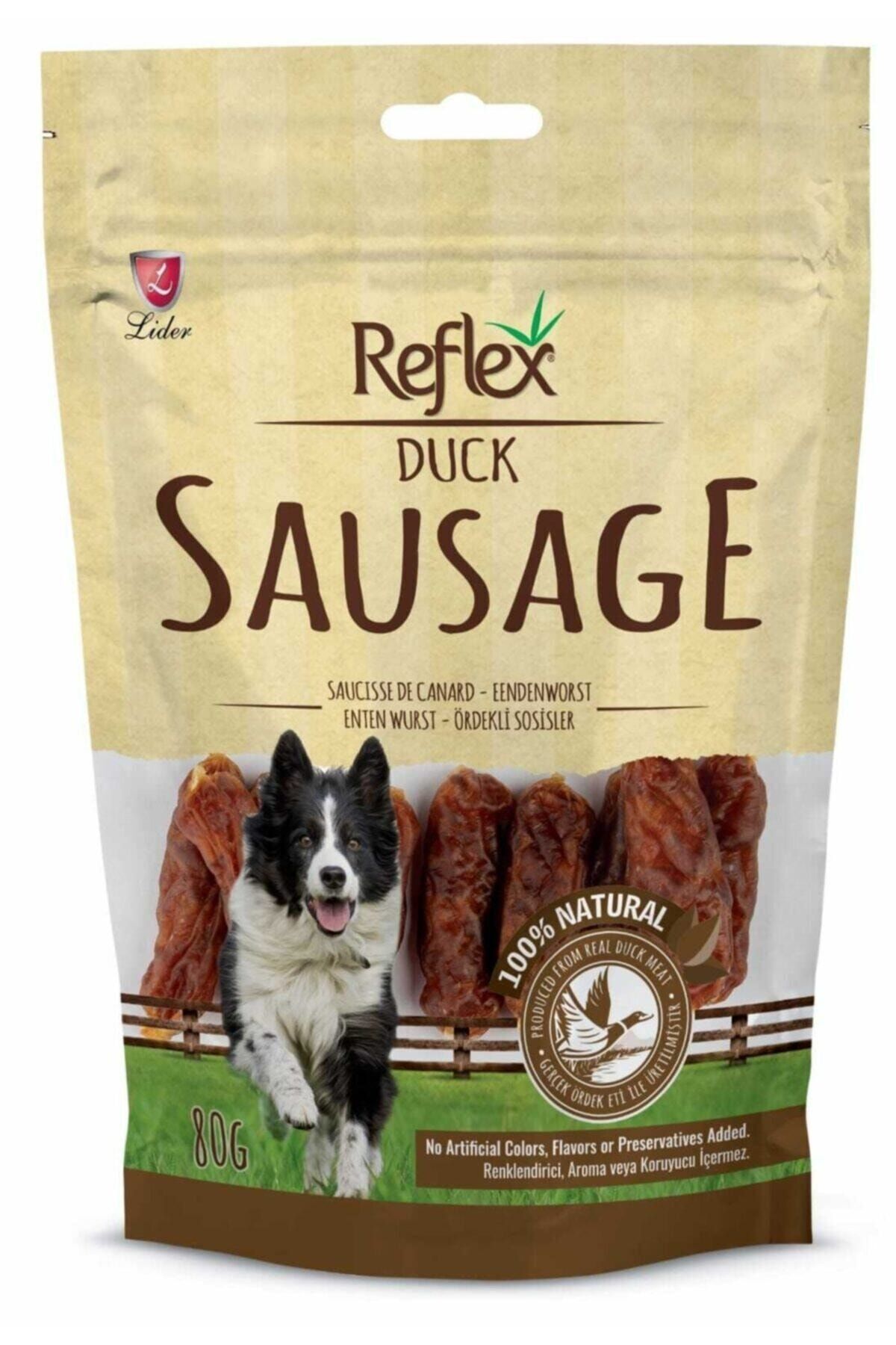 Duck Sausage Ördekli Sosisler Köpek Ödül Maması 80gr Eendenworst
