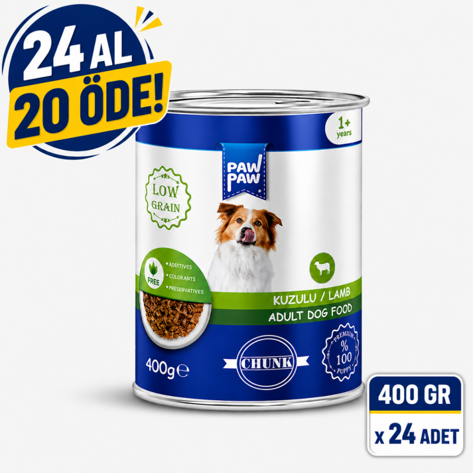Kuzulu Yetişkin Köpek Konservesi 400 gr | 24 Al 20 Öde