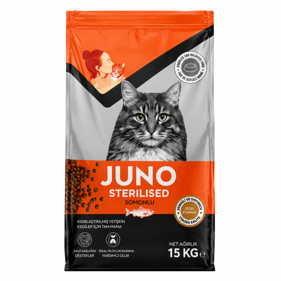 Kısırlaştırılmış Yetişkin Kedi Maması Somonlu 15 Kg