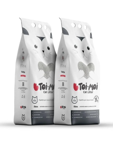 Toi Moi Aktif Karbonlu 10 lt 2'li Bentonit Kedi Kumu
