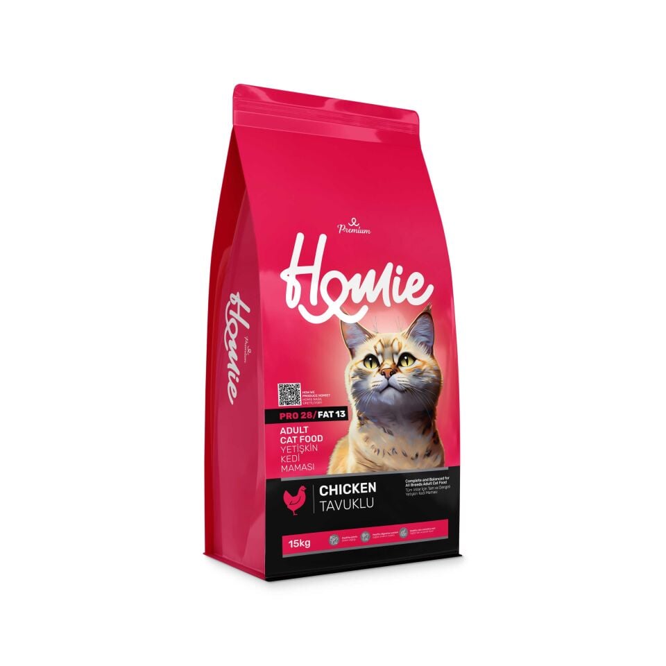 Premium Tavuklu Yetişkin Kedi Maması 15 Kg (Protein %28 / Yağ %13)