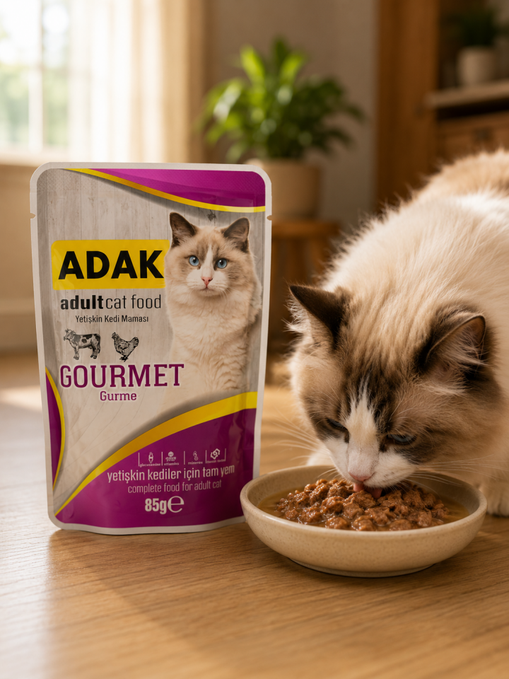 Adult Gourmet Yetişkin Kedi Yaş Mama Pouch 85 gr x 24 Adet (24 Al 20 Öde)