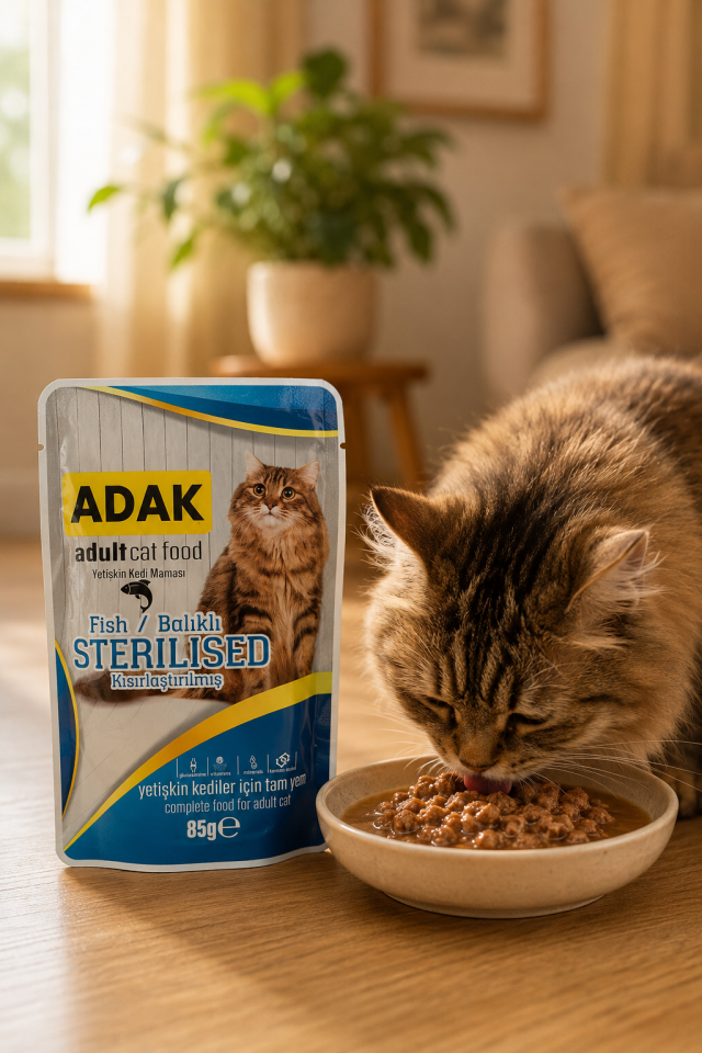 Sterilised Kısırlaştırılmış Yetişkin Kedi Yaş Mama Pouch Balıklı 85 gr x 24 Adet (24 Al 20 Öde)