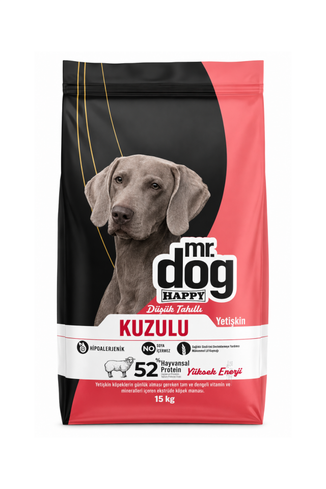 Kuzulu Yetişkin Köpek Maması Düşük Tahıllı Yüksek Enerji 15 Kg