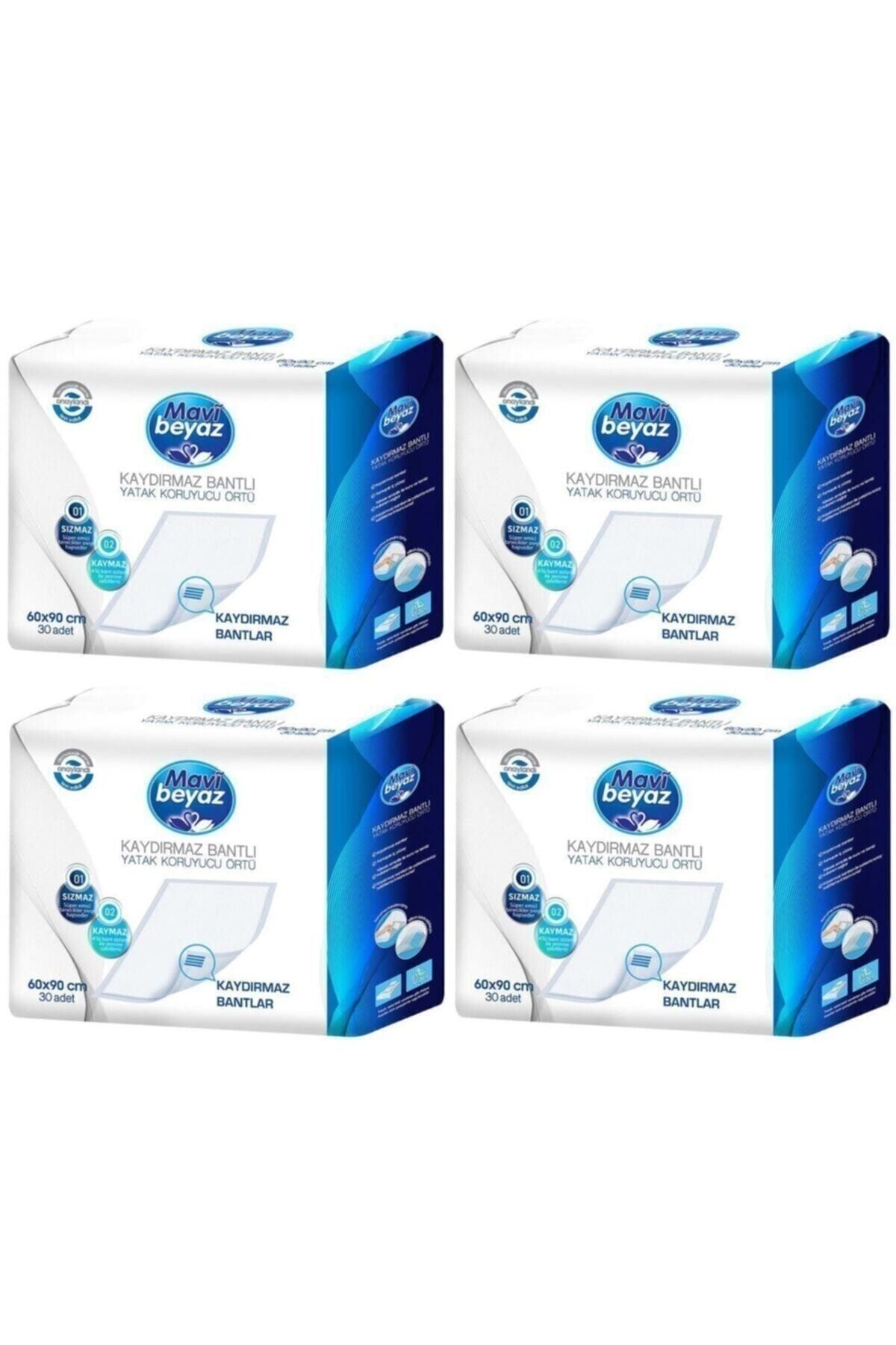 Kaydırmaz Bantlı Yatak Koruyucu Örtü 60*90 Cm 30'lu 4 Paket 120 Kullanım