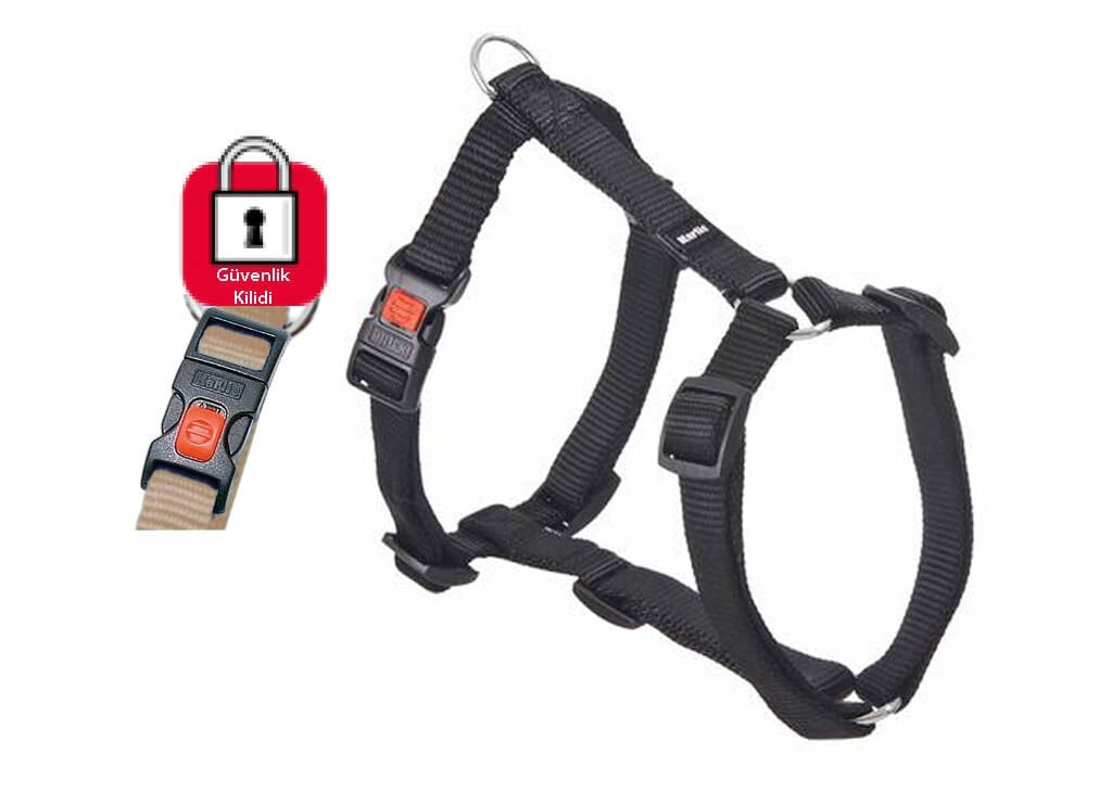 Karlıe Kilitli Göğüs Tasması 25-40cm Siyah