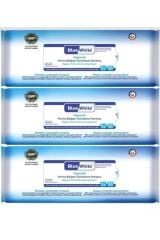 Blue White Perine Bölgesi Vücut Temizleme Havlusu Mendili 50li 3 Paket 150 Kullanım