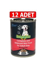 ECONATURE Sığır Etli Yetişkin Köpek Konserve Maması 400 gr x 12 ADET