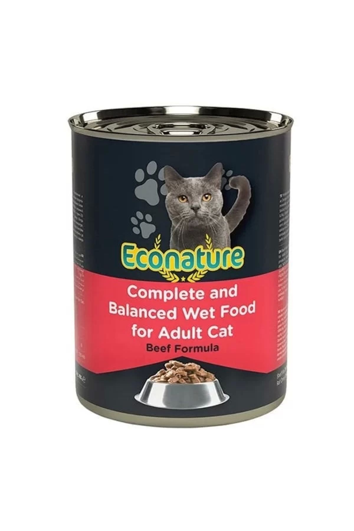 ECONATURE Sığır Etli Yetişkin Konserve Kedi Maması 400 gr