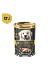 REAL TASTE Tavuk Etli Yetişkin Köpek Konservesi 415 Gr x 12 Adet