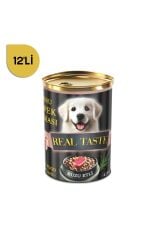 REAL TASTE Kuzu Etli Yavru Köpek Konservesi 415 Gr x 12 Adet