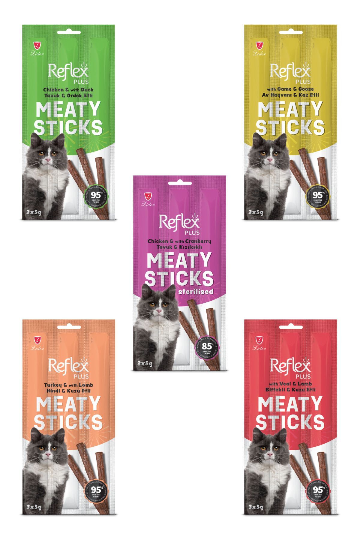 Meaty Sticks Kedi Ödülü 3x5 gr X 5 Adet