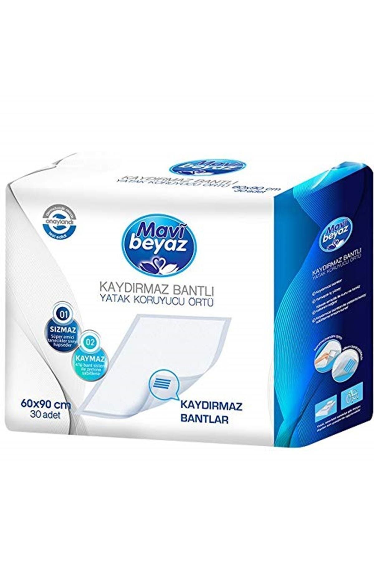 Kaydırmaz Bantlı Yatak Koruyucu Örtü 60*90 Cm 30 Adet