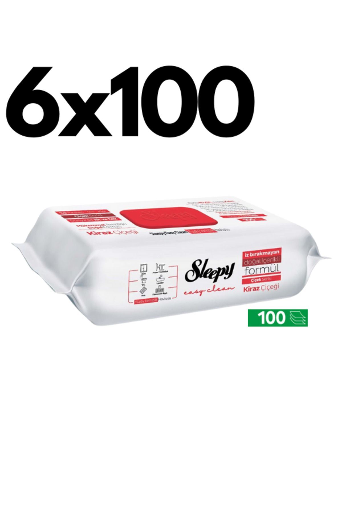 Easy Clean Kiraz Çiçeği Kokulu Yüzey Temizlik Havlusu - 100 Yaprak 6 Adet