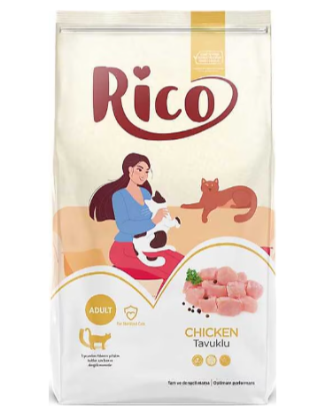 RICO Tavuklu Yetişkin Kedi Maması 15 Kg