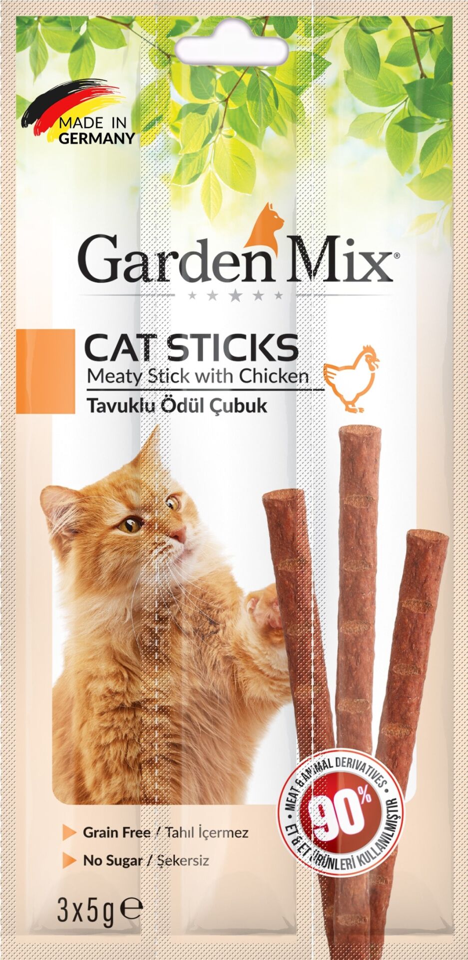 Gardenmix Tavuklu Kedi Stick Ödül 3*5g