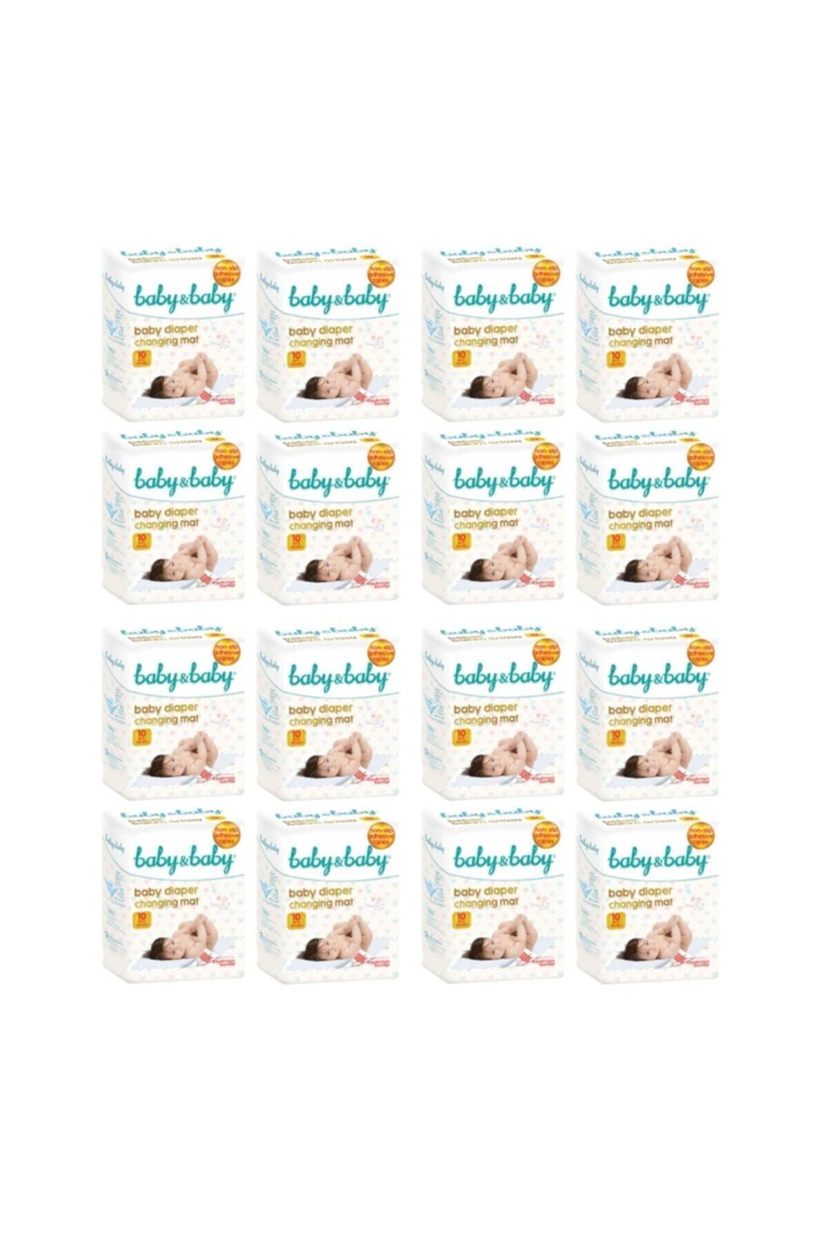 Baby Baby Kaydırmaz Bantlı Bebek Bakım Örtüsü 10 Lu 16 Paket