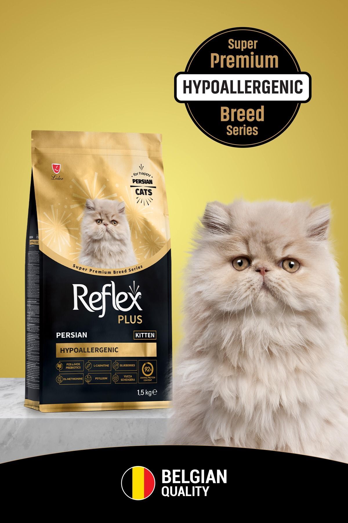 Reflex Plus Özel Irk Persian Yavru Tavuklu Hipoalerjenik Kedi Maması 1,5 kg