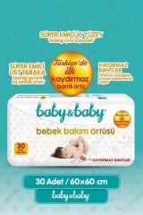 Bebek Bakım Örtüsü 60x60cm Alt Açma Bezi 30'lu Paket