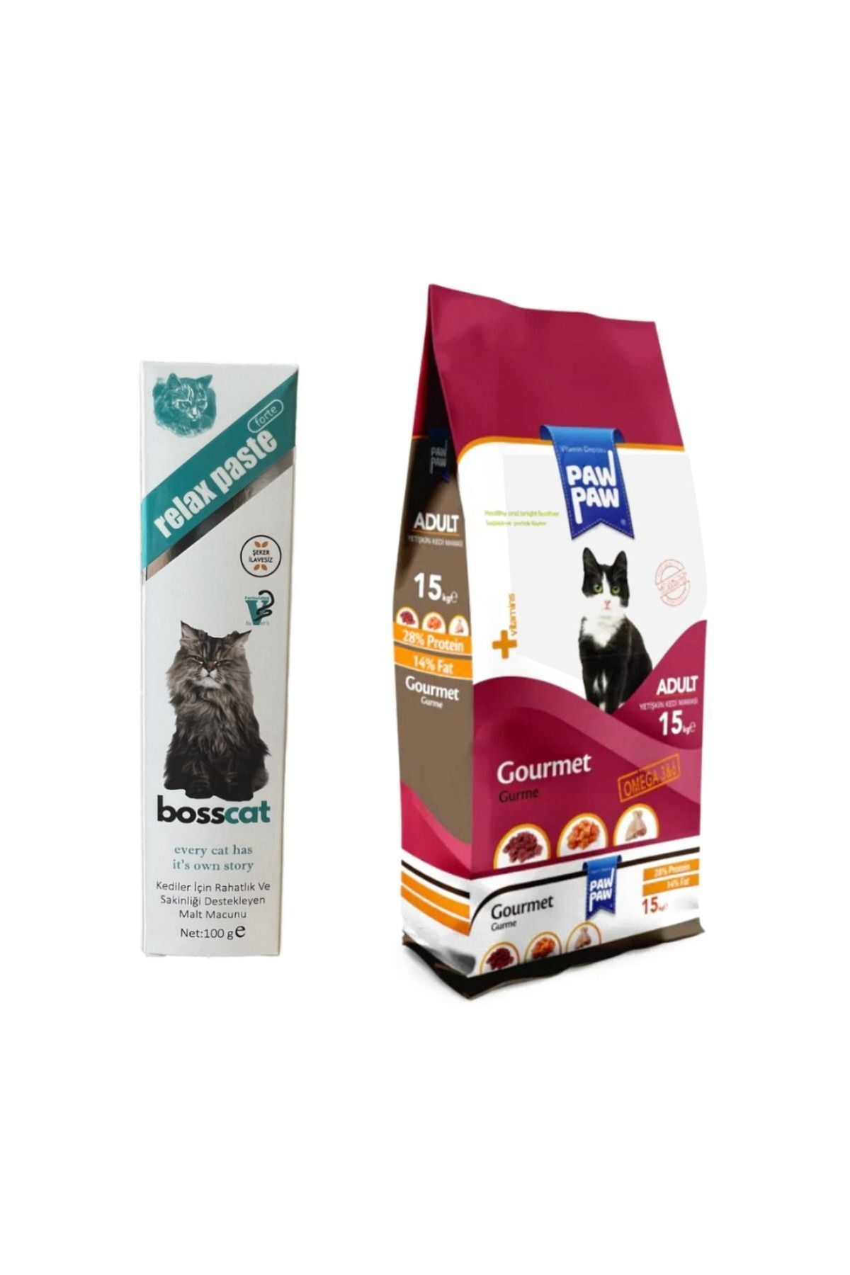 PAW PAW Gurme yetişkin Kedi Maması 15 kg + Destek Malt