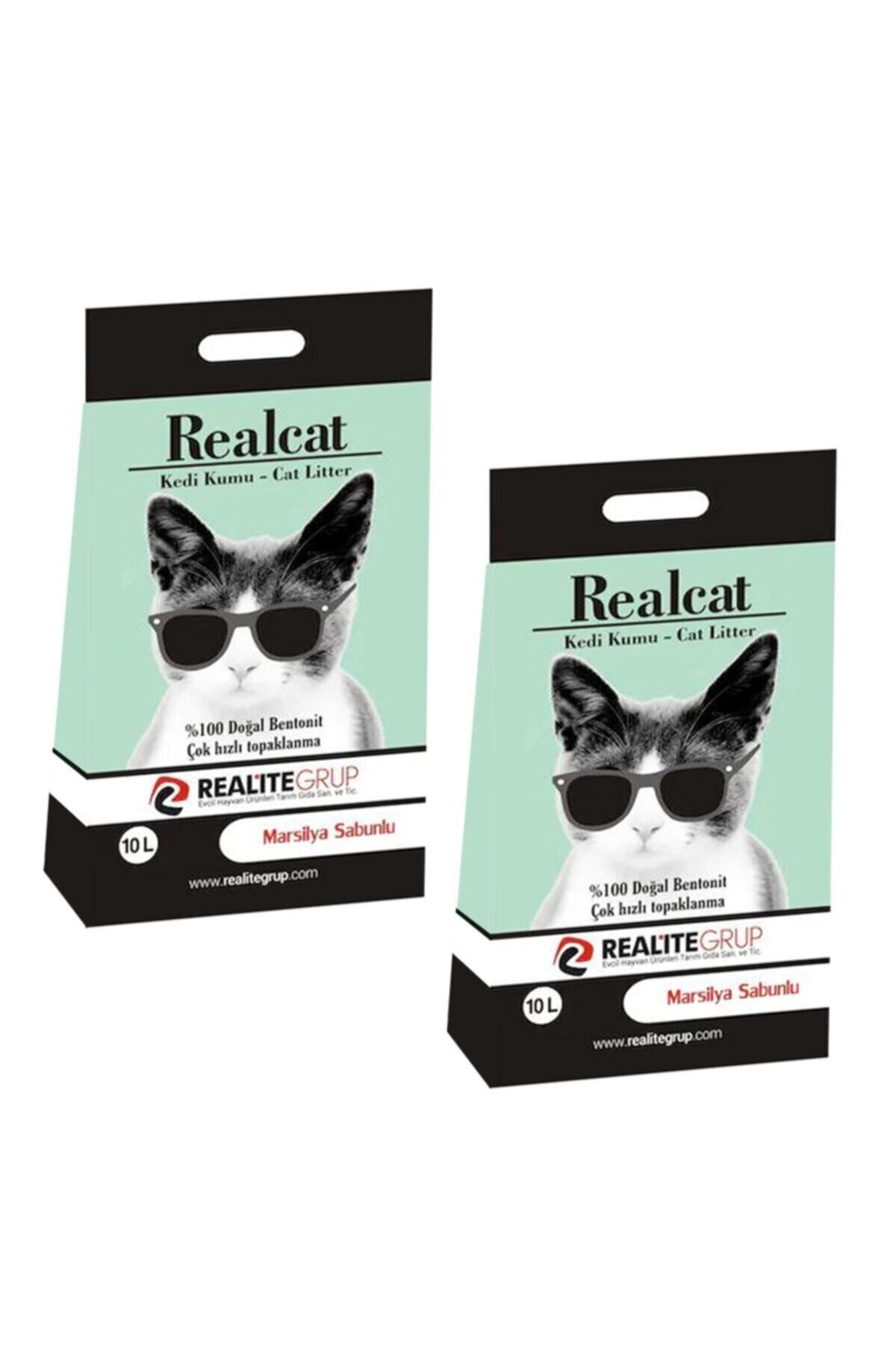 Real Cat Topaklanan Kedi Kumu Sabunlu 10 Lt X 2 Adet
