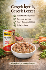 Adak Sığır Etli Yetişkin Köpek Konservesi 415 Gr x 48 Adet