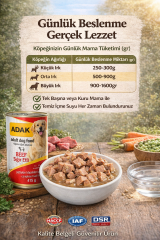 Adak Sığır Etli Yetişkin Köpek Konservesi 415 Gr x 48 Adet