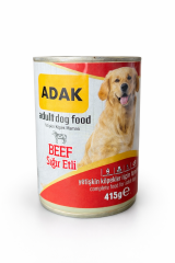 Adak Sığır Etli Yetişkin Köpek Konservesi 415Gr x 24 Adet
