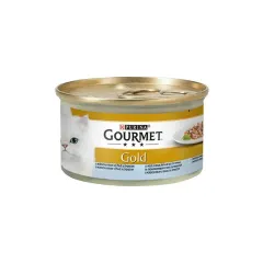 Gourmet Gold Balıklı ve Ispanaklı Çifte Lezzeti Kedi Konservesi 85gr x 24 Adet