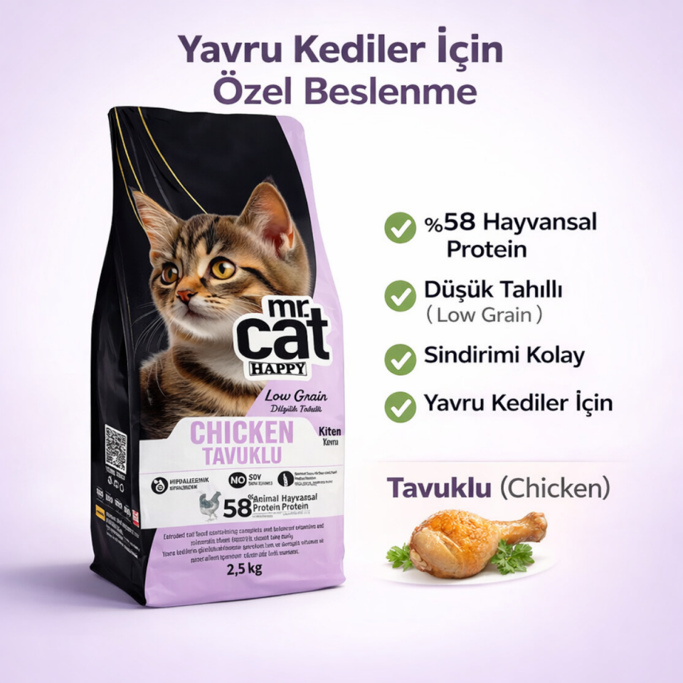 Tavuklu Yavru Kedi Maması 2,5 Kg