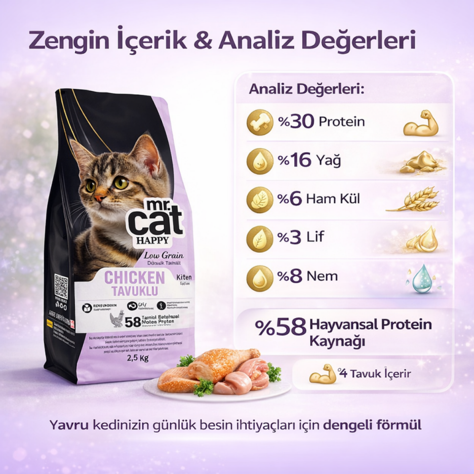 Tavuklu Yavru Kedi Maması 2,5 Kg