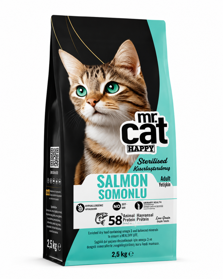 Kısırlaştırılmış Somonlu Kedi Maması 2,5 Kg