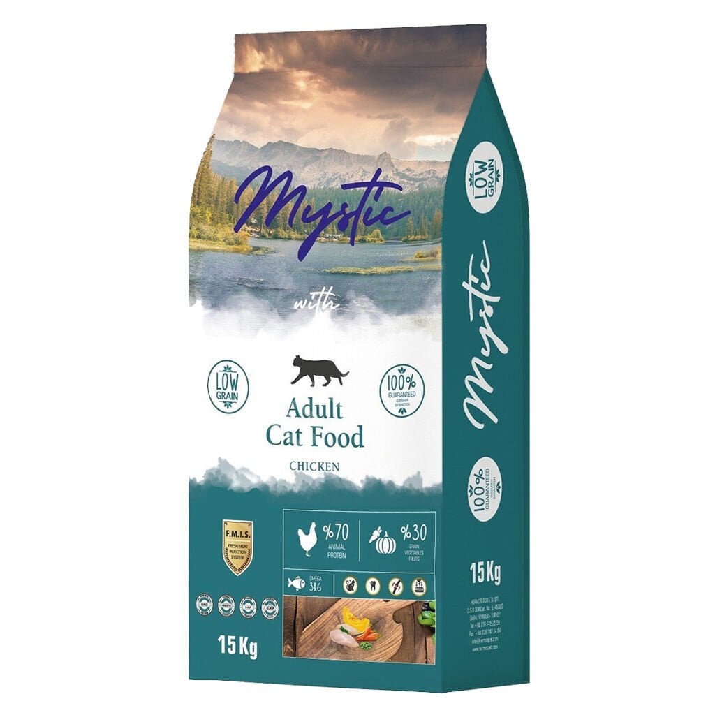 Mystic Az Tahıllı Tavuklu 15 kg Yetişkin Kuru Kedi Maması