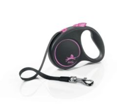 Flexi Black Desing 5mt Şerit Köpek Gezdirme Pembe Small
