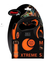 Flexi Xtreme Otomatik Şerit Turuncu Köpek Gezdirme Kayışı Small 5 Metre