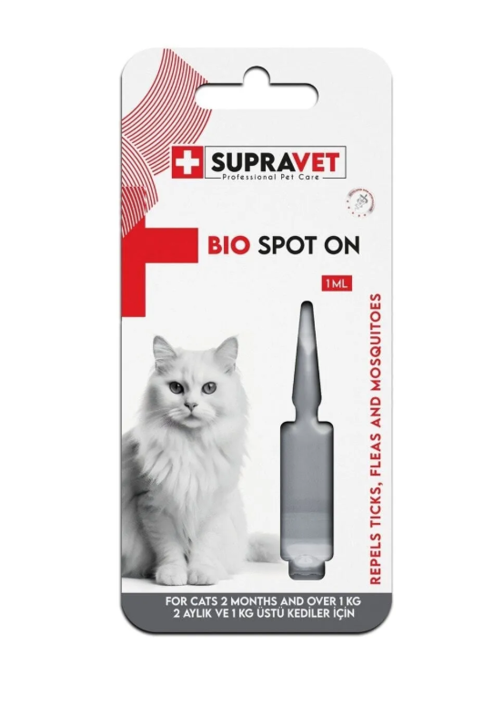 Supravet Kedi Deri Ve Tüy Bakım Yağı; Bit Pire Kene Dış Parazit Uzaklaştırıcı 1 ML