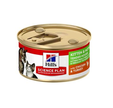 Hills Kitten & Mother Tavuklu ve Hindili Yavru Kedi Konservesi 85gr x 24 Adet
